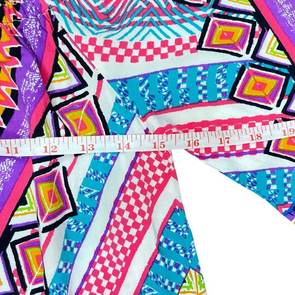 Flying Tomato Boho Blouse Women’s Size Medium Multicolor Geometric Tunic Top - Picture 4 of 10
